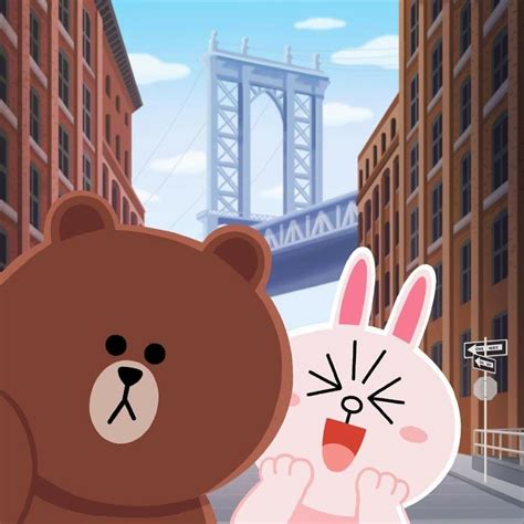 Brown Et Cony Lines Wallpaper Wallpaper Backgrounds Cute Wallpapers