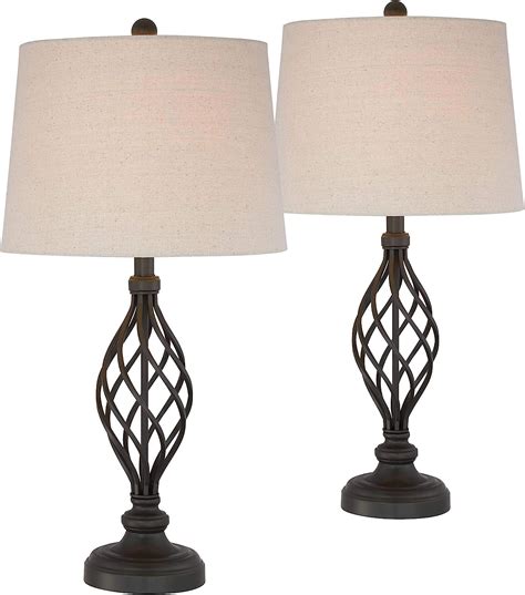 Buy Franklin Iron Works Annie Traditional Rustic Farmhouse Table Lamps