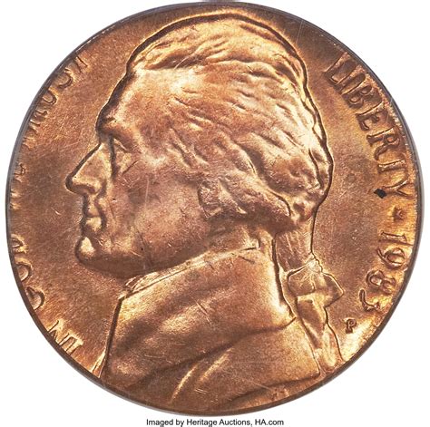 1983 P 5c Jefferson Nickel Struck On A Copper Cent Planchet Ms65 Lot 6515 Heritage Auctions