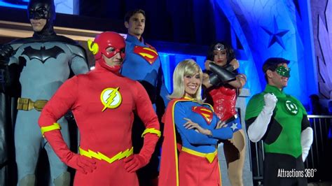 4k Justice League Characters Meet And Greet Six Flags Magic Mountain