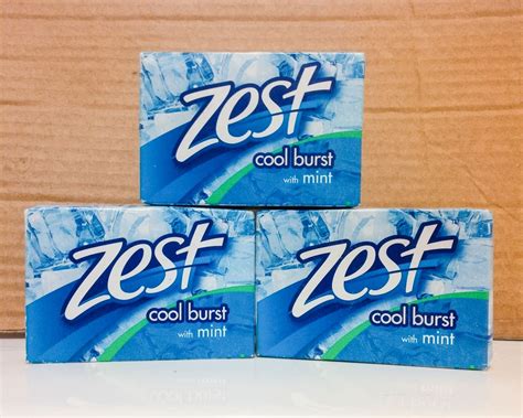 Zest Soap Cool Burst With Mint 3 X 80g