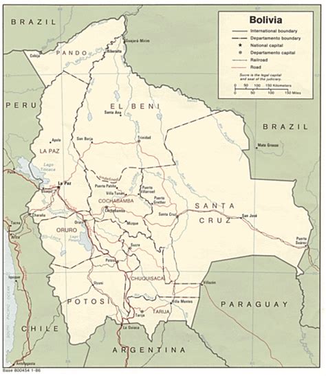 Mapa Político De Bolivia Ex