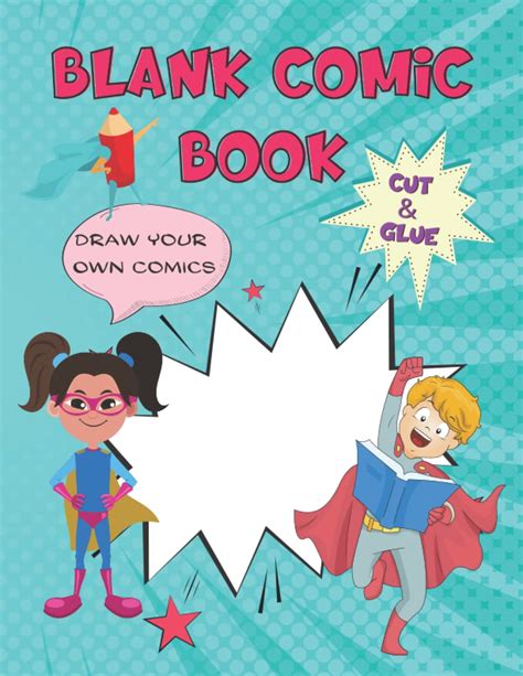 Blank Comic Book Draw Your Own Comics Comic Book Template With Cut And