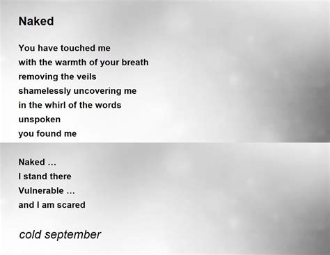 Naked By Cold September Naked Poem