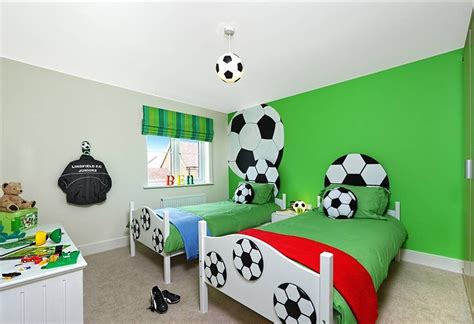 Sports Themed Bedrooms Football Theme With Football Wallpaper And Ball