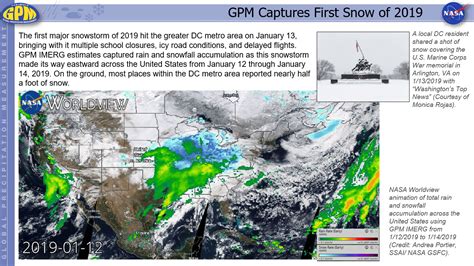 Gpm Captures First Snow Of 2019 Nasa Global Precipitation Measurement
