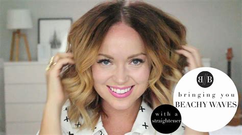 3 ways to quickly curl your hair with a straightener. CURL W/ A STRAIGHTENER: beachy waves tutorial - YouTube