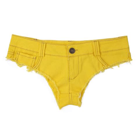 S L Womens Low Rise Mini Denim Shorts Denim Thong Cheeky Jeans Shorts Hot Pants Ebay