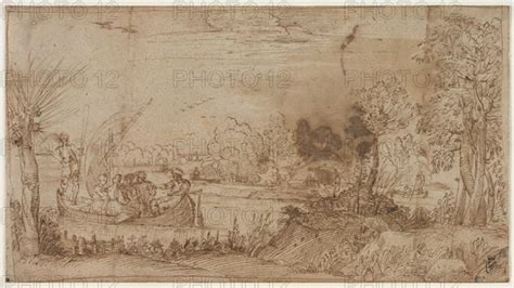 River Landscape With Boats C 1590 Creator Annibale Carracci