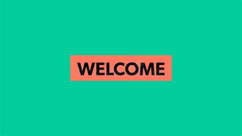 Welcome Greetings Animated Text Design Green Screen Background