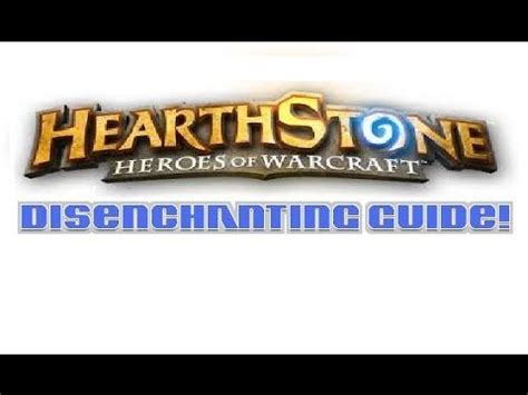 Disenchanting cards is the main way to obtain dust, which is then used to craft the cards you want. Hearthstone! Disenchanting Guide - YouTube