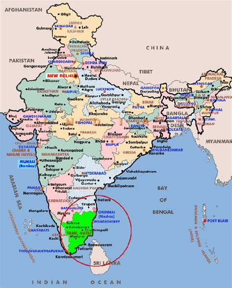 Tamil Nadu Location In India Map Cassey Angelique