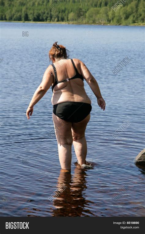Overweight Woman Bikini Image Photo Bigstock