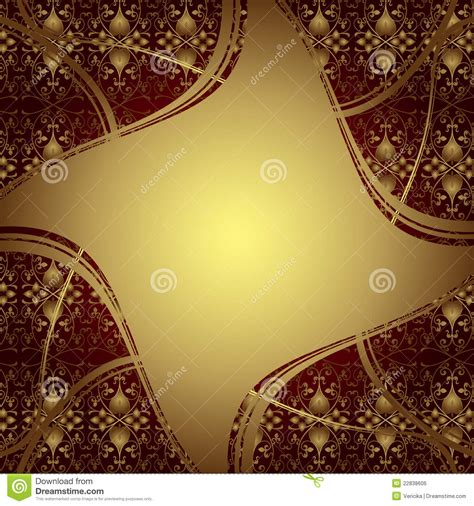 Elegant Background With Gold Stock Vector Illustration