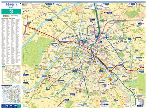 Strada Di Parigi Mappa Con Le Stazioni Della Metropolitana Mappa Di