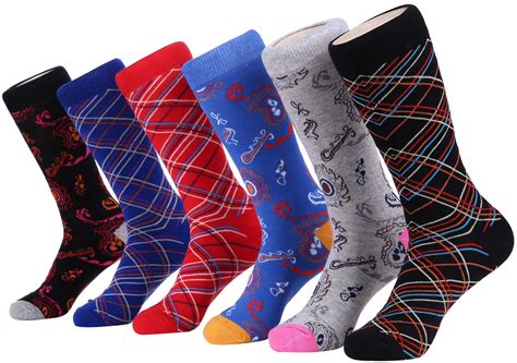 Mio Marino Marino Mens Dress Socks Fun Colorful Socks For Men Cotton Funky Socks 6 Pack