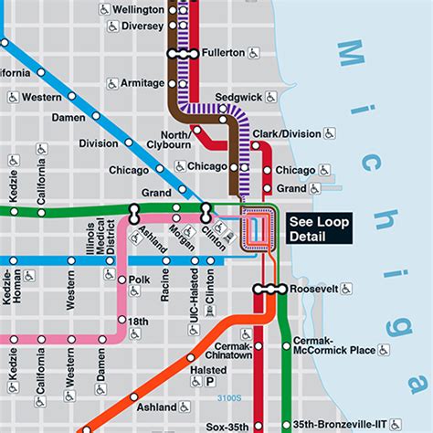 Map Of Cta Trains Chicago