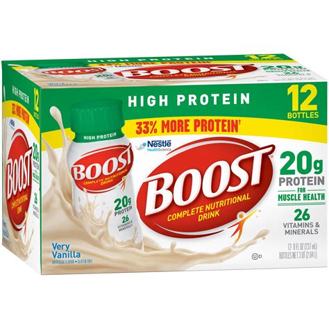 Boost High Protein Nutritional Drink Very Vanilla 12 Pk Shop Diet