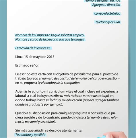 Carta Solicitud De Empleo Estructura Sample Site L