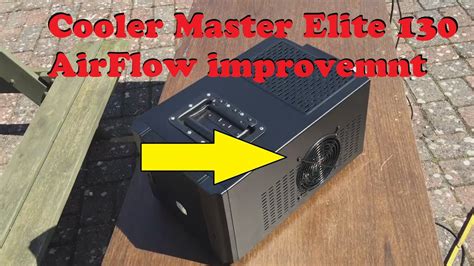 In total the cooler master elite 130 can fit large graphics cards such as the amd radeon 7990 and gtx 690, as well as a 120mm rad at the front, up to 5 ssds and an atx power supply. Cooler Master elite 130 - Airflow improvement - Casemod ...