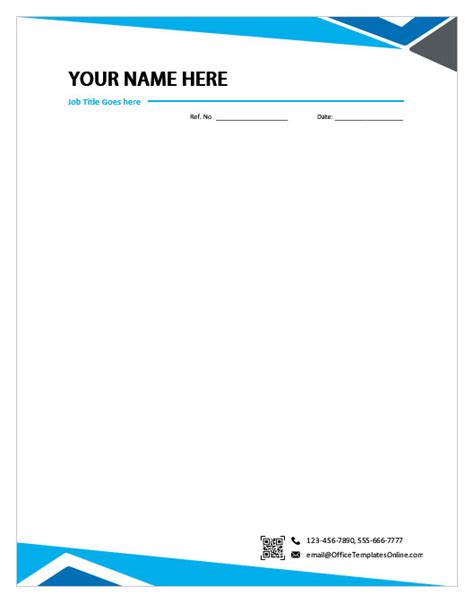6 Free Personal Letterhead Templates And Designs For Ms Word