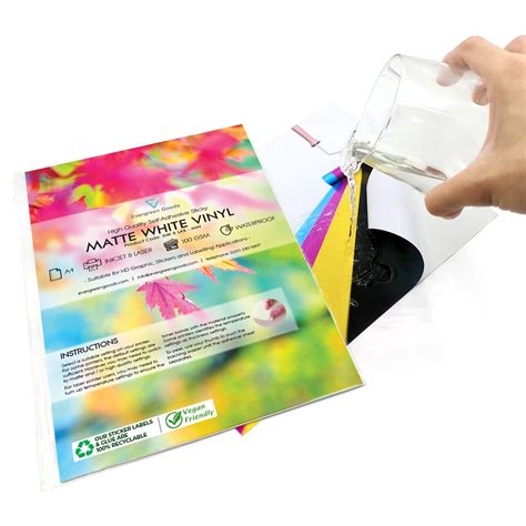 Buy 20 Sheets Self Adhesive Blank Waterproof A4 Pvc Vinyl Matte White