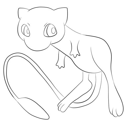 Mew Coloring Pages 4 Educative Printable