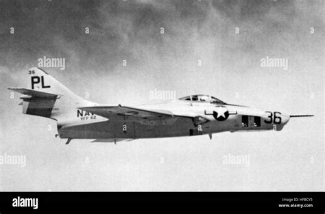 F9f 8p Cougar Of Vfp 62 In Flight 1957 Stock Photo Alamy