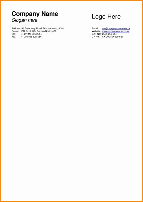 How To Create A Company Letterhead Template In Word Besttemplates234