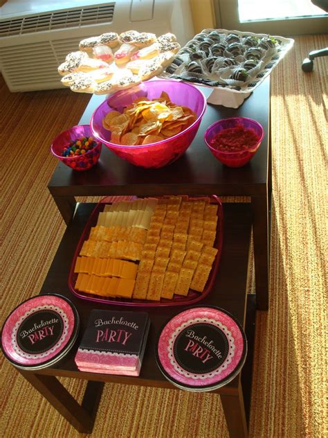Bachelorette Party Weekend Hot Pink Black And Silver Bachelorette Party Food Low Key