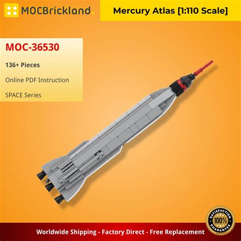 Mocbrickland Moc 36530 Mercury Atlas 1110 Scale Mould King™ Block