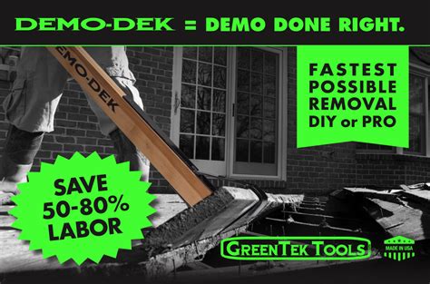 Demo Dek Deck Removal Remove Deck And Floor Boards Demodek By Greentek