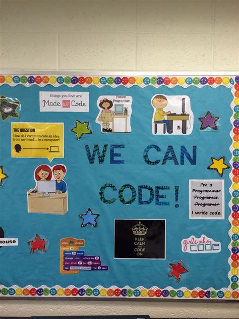 Getting sound and lights to complement each other just right helps set the mood for everything from. Code bulletin board … | Science bulletin boards, Science ...