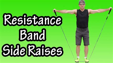 Beginner Resistance Band Side Lateral Raises Exercise Band Side