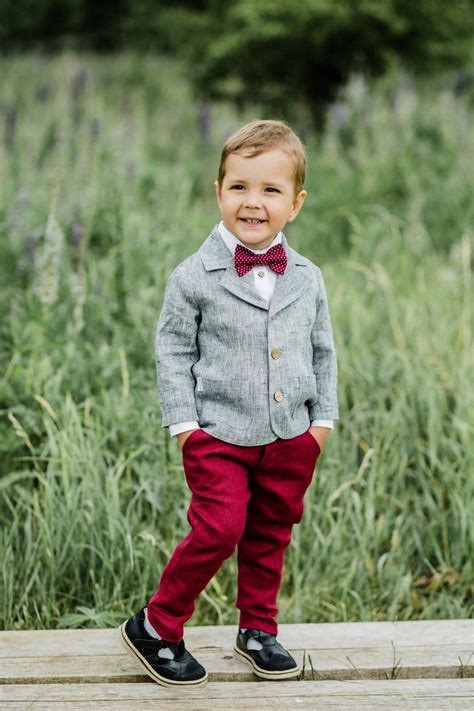 We carry a wide selection of kids linen attire. Ring Bearer Suit, Ring Bearer Outfit, Baptism Boy Outfit ...