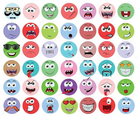Caras De Dibujos Animados Con Diferentes Emociones 2024