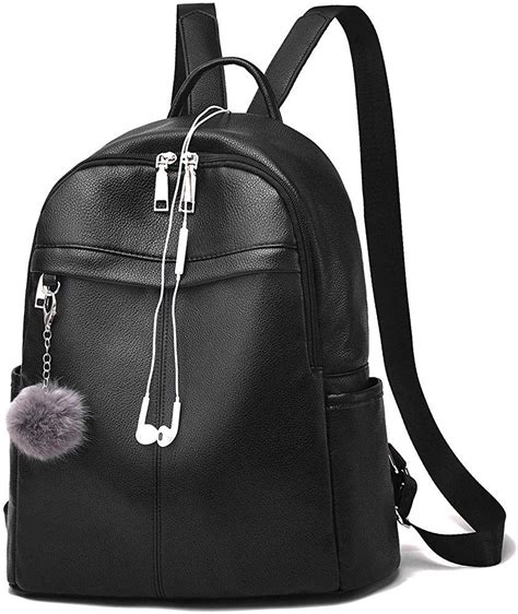 Women Backpack Purses Pu Leather Anti Theft Rucksack Casual Lightweight Waterproof