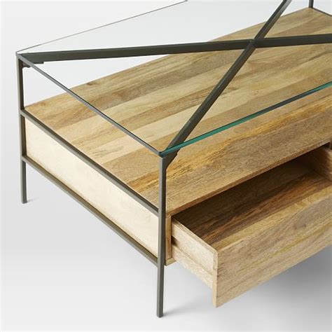 4.5 out of 5 stars (234) 234 reviews $ 342.24 free shipping only 1 available and it's in 9 people's carts. Glass-Topped Industrial Storage Coffee Table | west elm