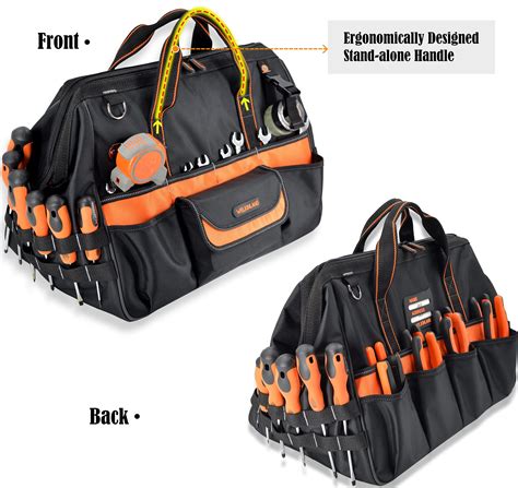 Welkinland 20 Inch Electrician Tool Bag Heavy Duty Tool Bags For