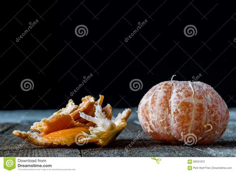 Mandarin On Old Wooden Table In Old Kitchen Stock Photo Image Of