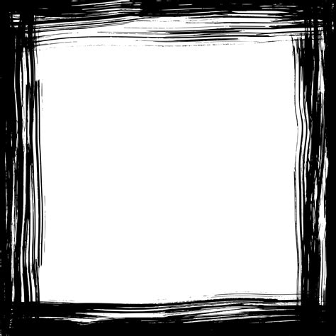 10 Square Grunge Frame Png Transparent Vol 2