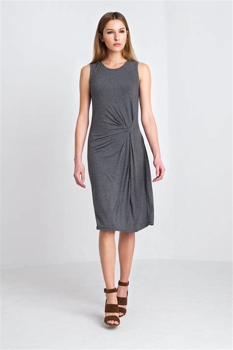 Side Ruched Dress Kinross Cashmere