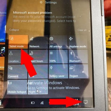 Windows 10 Desktop Not Showing Switch To Desktop Mode From Tablet Mode