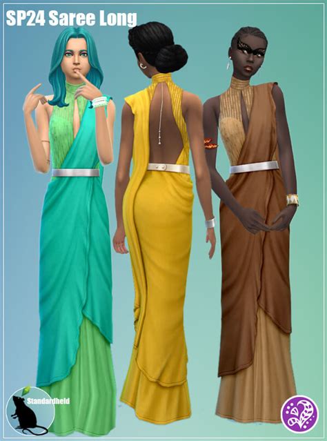 The Sims 4 Sp24 Saree Long At Standardheld Cc The Sims