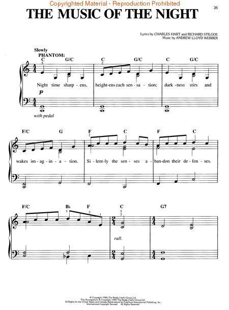 Licensed to virtual sheet music® by hal leonard® publishing. sheet music for phantom of the opera piano | Piano music, Sheet music, Piano songs