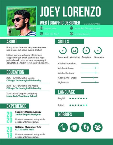 Minimalist resume with a monogram on the left corner and necessary info, such as experience, skills. 10+ Internship Curriculum Vitae Templates - PDF, DOC ...