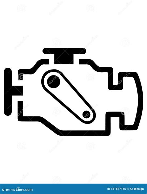 Auto Car Engine Icon Stock Vector Illustration Of Mechanic 131627145