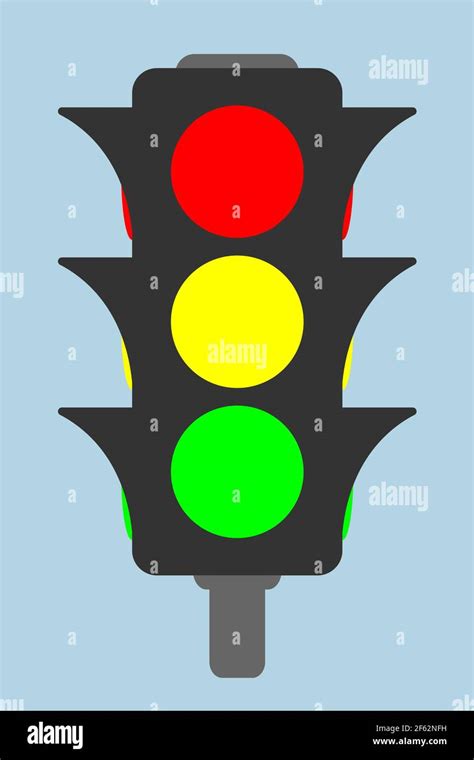 Traffic Light Vector Icon Flat Style Vector Illustration Stock