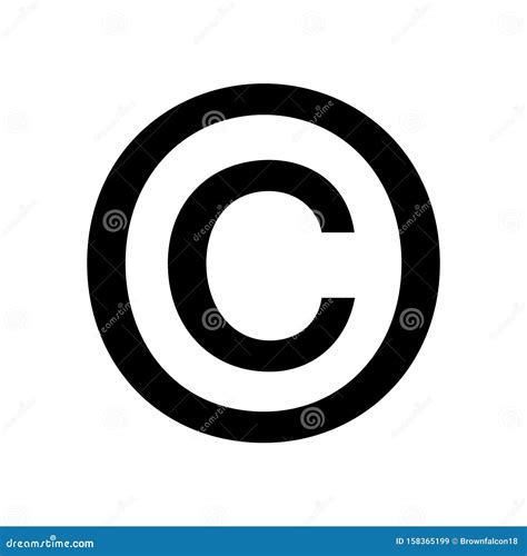 Symbol Für Copyright Zeichen Flache Vektorgrafik Redaktionelles