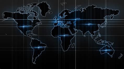 14565 World Map Dark World Hd Wallpaper
